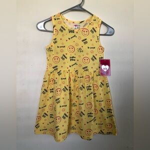 MISS PINK Size 5/6 Girls Sleeveless Sun Dress Beautiful Inspirational Print New